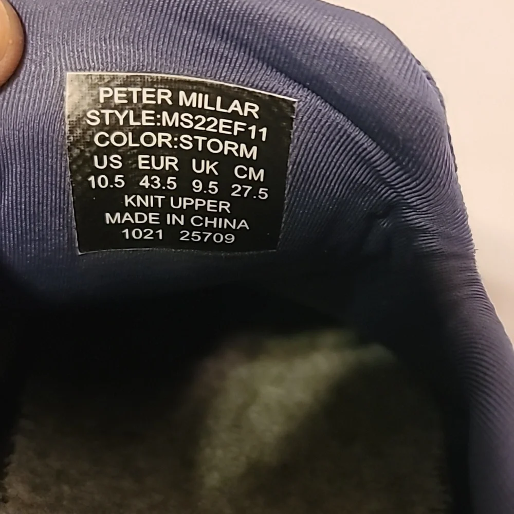 Peter Millar Hyperlight Apollo Slip On, Nebula Blue, Knit Upper, Men's Size 10.5